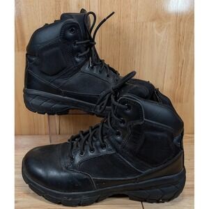 Interceptor Mens Black Tactical Patrol Boots Side Zip Work Shoes‎ Size 11